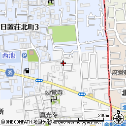 大阪府堺市東区日置荘原寺町458-6周辺の地図