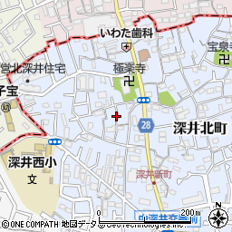 大阪府堺市中区深井北町128周辺の地図