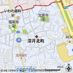 大阪府堺市中区深井北町83周辺の地図