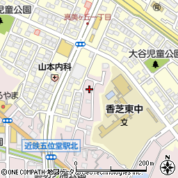 奈良県香芝市瓦口580-33周辺の地図