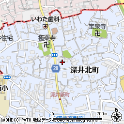 大阪府堺市中区深井北町106周辺の地図