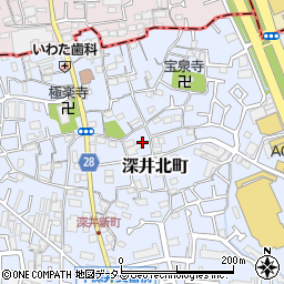 大阪府堺市中区深井北町85周辺の地図