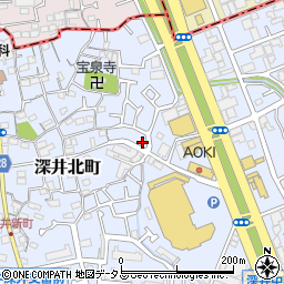 大阪府堺市中区深井北町162周辺の地図
