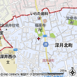 大阪府堺市中区深井北町112周辺の地図