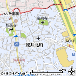 大阪府堺市中区深井北町72-2周辺の地図