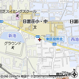 大阪府堺市東区日置荘原寺町16周辺の地図