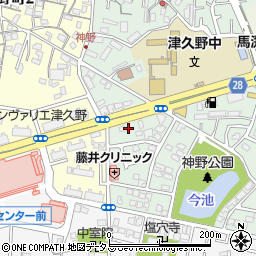 タイムズ堺神野町駐車場周辺の地図
