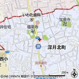 大阪府堺市中区深井北町107周辺の地図