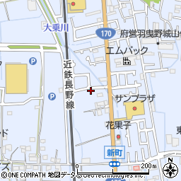 大阪府羽曳野市西浦1460-1周辺の地図