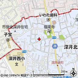 大阪府堺市中区深井北町126周辺の地図