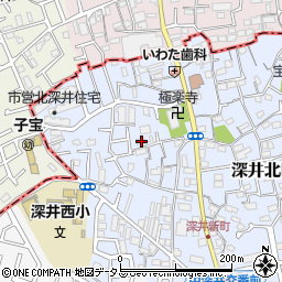 大阪府堺市中区深井北町126周辺の地図