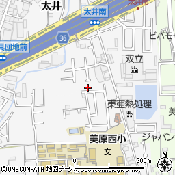 大阪府堺市美原区太井544-18周辺の地図