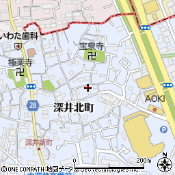 大阪府堺市中区深井北町74周辺の地図