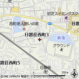 大阪府堺市東区日置荘西町3丁周辺の地図