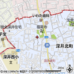 大阪府堺市中区深井北町127-6周辺の地図