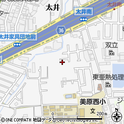 大阪府堺市美原区太井538-11周辺の地図