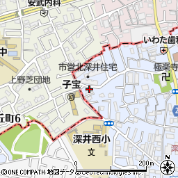 大阪府堺市中区深井北町826周辺の地図