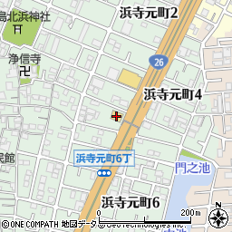 はま寿司堺浜寺店周辺の地図