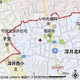 大阪府堺市中区深井北町126-2周辺の地図