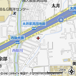 大阪府堺市美原区太井529-2周辺の地図