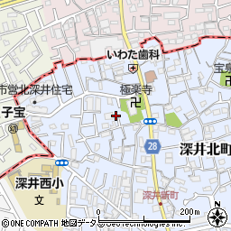 大阪府堺市中区深井北町127周辺の地図