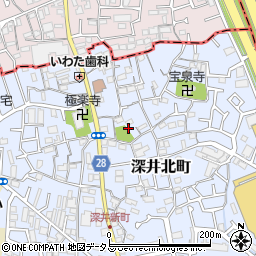 大阪府堺市中区深井北町92周辺の地図