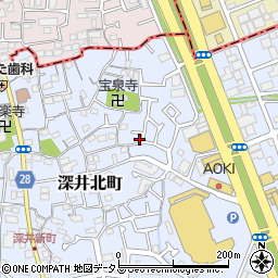 大阪府堺市中区深井北町52-13周辺の地図