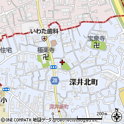 大阪府堺市中区深井北町18-2周辺の地図
