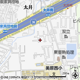 大阪府堺市美原区太井538-19周辺の地図