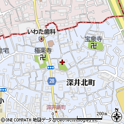 大阪府堺市中区深井北町18周辺の地図