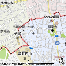 大阪府堺市中区深井北町822周辺の地図