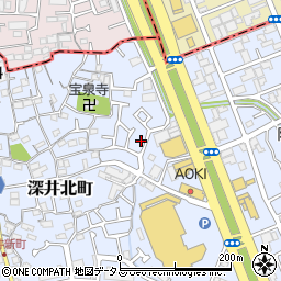 大阪府堺市中区深井北町166-7周辺の地図