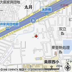 大阪府堺市美原区太井538周辺の地図