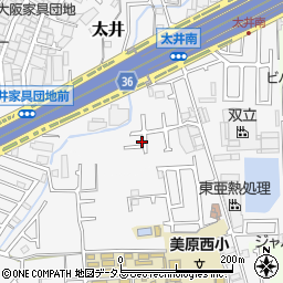 大阪府堺市美原区太井538-9周辺の地図