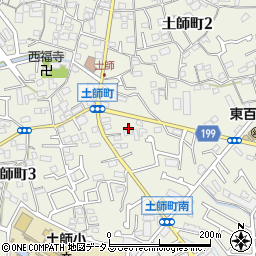 大阪府堺市中区土師町周辺の地図