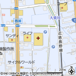 スポーツデポ羽曳野西浦店周辺の地図