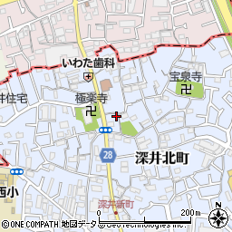 大阪府堺市中区深井北町19周辺の地図