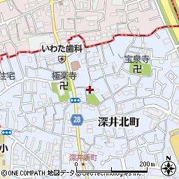大阪府堺市中区深井北町18-1周辺の地図