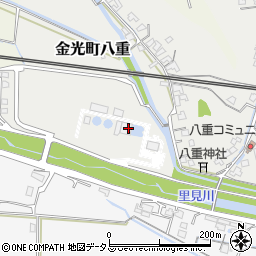 岡山県浅口市金光町八重50周辺の地図