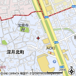 大阪府堺市中区深井北町166-8周辺の地図