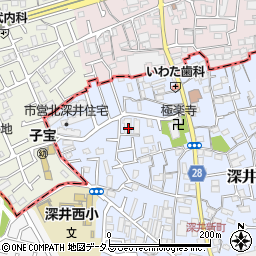 大阪府堺市中区深井北町118周辺の地図