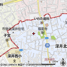 大阪府堺市中区深井北町117-7周辺の地図
