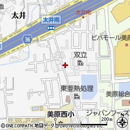大阪府堺市美原区太井666-1周辺の地図