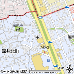 大阪府堺市中区深井北町554周辺の地図
