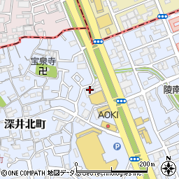 大阪府堺市中区深井北町554周辺の地図