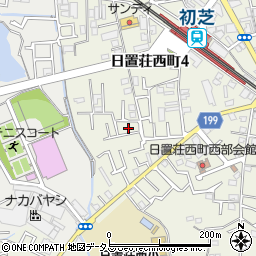 大阪府堺市東区日置荘西町4丁24周辺の地図