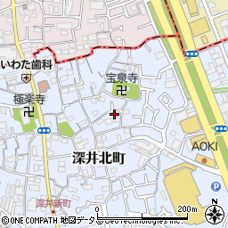 大阪府堺市中区深井北町周辺の地図