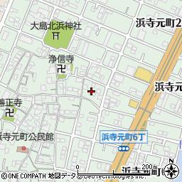 大阪府堺市西区浜寺元町周辺の地図