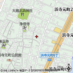 大阪府堺市西区浜寺元町周辺の地図