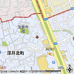 大阪府堺市中区深井北町166-9周辺の地図